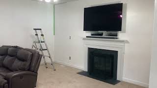 HOW TO MOUNT TV ABOVE FIREPLACE  QUICK AND EASY [upl. by Meldon]