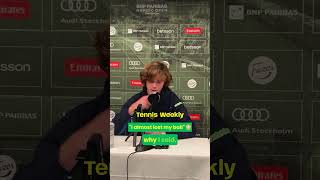 Andrey Rublev almost lost one of his balls 😳 rublev andreyrublev tennis atp [upl. by Swane]