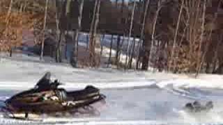 Snowmobile Jump Gone Wrong [upl. by Tomas]