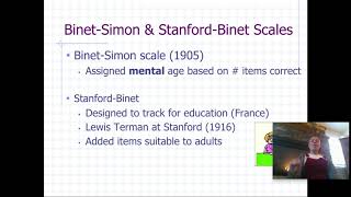 Lecture Psych 102 Intelligence Tests  StanfordBinet [upl. by Ellekram169]