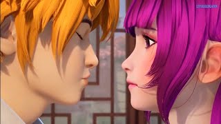 Tales Of Demon And Gods Kiss 😘 scene 🥵 donghua anime kiss scene [upl. by Nniroc]