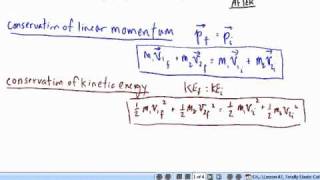 Lesson 47 Totally Elastic Collisions and Ballistic Pendulums Part 1mp4 [upl. by Dranoel]