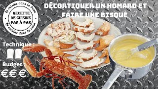 Repas spécial fêtes  Décortiquer un homard et faire une bonne bisque Si simple et tellement bon [upl. by Sorensen]