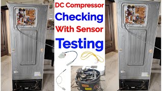 samsung inverter double door fridge compressor check double door fridge sensor testingrefrigerator [upl. by Puritan]