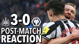 PostMatch Reaction  Newcastle United 30 Wolves [upl. by Nylrem185]