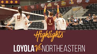 Loyola vs Northeastern  Womens Volleyball  Cinematic Highlights [upl. by Acsirp776]