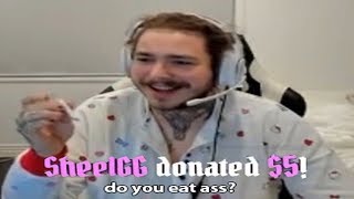 POST MALONE FUNNIEST TWITCH MOMENTS amp RAGE COMPILATION EPISODE 1 WOW [upl. by Bain]