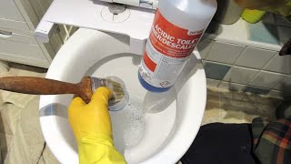 How to clean descale and remove hard water stains from your toilet bowl the easy way no scrubbing [upl. by Debbee899]