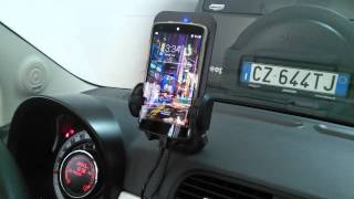 QI Smartphone Car Cradle for Fiat MyPort  Nexus 5 [upl. by Annahsal]