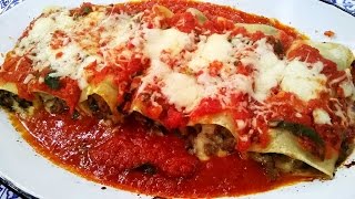 Canelones con relleno de empanadas de carne [upl. by Sseb]