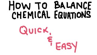 How to Balance a Chemical Equation EASY [upl. by Nnairda]