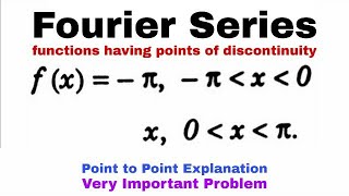 7 Fourier Series  Discontinuity  Problem1  Complete Concept  Most Important Problem [upl. by Ellezaj]