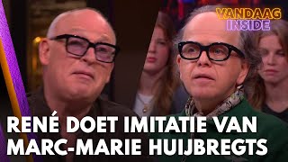 René doet imitatie van MarcMarie Huijbregts Hij praat echt zo  VANDAAG INSIDE [upl. by Telfore]