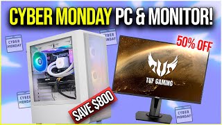 Best CYBER MONDAY Prebuilt Gaming PC amp Monitor Combo Deals [upl. by Ydnec]