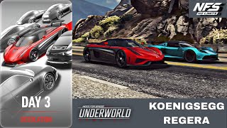 Need for Speed No Limits  Underworld Downfall Day 3  Desolatıon KOENIGSEGG REGERA [upl. by Conte]