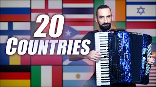 Accordion 20 Iconic Melodies from 20 Countries Accordion Around the World [upl. by Hickey274]