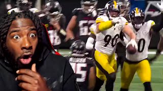 HES A MONSTER quotPittsburgh Steelers vs Atlanta Falcons Game Highlightsquot REACTION [upl. by Attenod242]