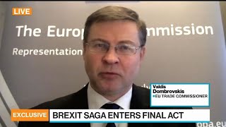 EU’s Dombrovskis on China Investment US Tariffs Brexit [upl. by Elonore196]