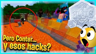 Conter usando HACKS 🤣 Camina sobre la LAVA ELITECRAFT 3 MEJORES MOMENTOS  PermaElite [upl. by Pearce652]