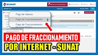 Pago de fraccionamiento SUNAT por internet 2024 Tutorial paso a paso [upl. by Zuliram]