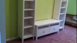 ikea hemnes tv stand assembly service video in Chevy chase md by Furniture Assembly Experts LLC [upl. by Anilehcim]