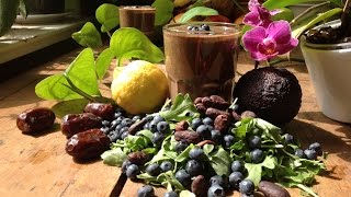 Cacao Blueberry Arugula Smoothie  Refined Recipe [upl. by Bohi655]