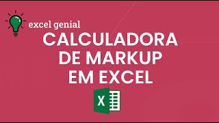 CALCULADORA de MARKUP PLANILHA em EXCEL que calcula PREÇO DE VENDA [upl. by Salba]