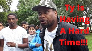 TY HAS FINALLY MET HIS MATCH  BROTHER MUHAMMAD LAMIN A MUST WATCH DEBATE SPEAKERS CORNER [upl. by Dag895]