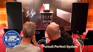 Quad ESL 2912 Electrostatic Speakers NEW Artera Solus All in one  Bristol Show 2018 Sound amp Vision [upl. by Nodnarg]