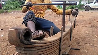 Rear Suspension Leafleaf spring Measurement amp Fitting by Expertise santoshpattimistry [upl. by Georgia]