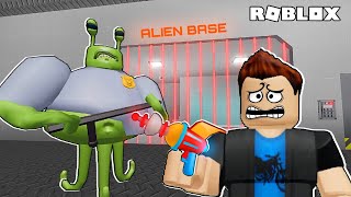 Escape Mr Barrys Alien Base Prison Run Roblox🛸👽  Roblox Hindi [upl. by Hannasus376]