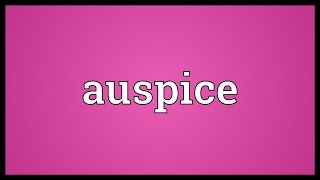 Auspice Meaning [upl. by Banyaz]