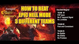 🔥🔥FIRE ADVENT🔥🔥 EPIC HELL 🔥🔥 THREE DIFFERENT TEAMS 🔥🔥 Enraged Blazing Emissary 🔥🔥 [upl. by Eetsim792]