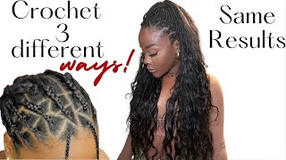 Easy Crochet Style  3 Different Methods  Rheanna Hair [upl. by Ris]