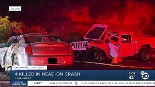 4 dead 1 critically injured in fiery freeway crash [upl. by Kciderf839]