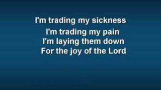 Trading My Sorrows worship video w lyrics [upl. by Yelda]