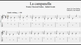 La Campanella  Trinity Classical Guitar Syllabus 20202023  Initial Grade [upl. by Nilre]