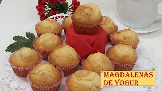 MAGDALENAS de YOGUR con COPETE en Monsieur Cuisine Connect Plus Thermomix Mambo [upl. by Ahsiuqram]