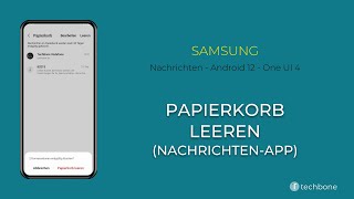 Papierkorb leeren NachrichtenApp  Samsung Android 12  One UI 4 [upl. by Urbanus]