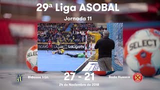 LIGA ASOBAL J11 Bidasoa Irún  Bada Huesca 2721 [upl. by Handbook]