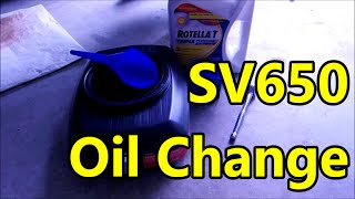 No BS Suzuki SV650 Oil Change [upl. by Haynor15]