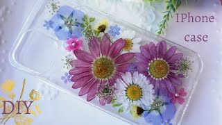 🌼【UVレジン】押し花スマホケースの作り方iPhone case綺麗なお花のままレジンに閉じ込める方法。手作りHandmadeDIYflower [upl. by Annoved]