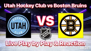 Utah Hockey Club vs Boston Bruins live play by play and reaction [upl. by Weidner]