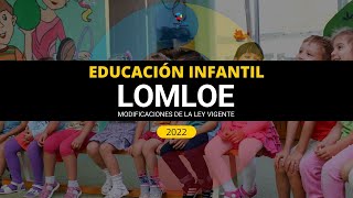 Modificaciones LOMLOE Oposiciones INFANTIL 2022 [upl. by Lednem]