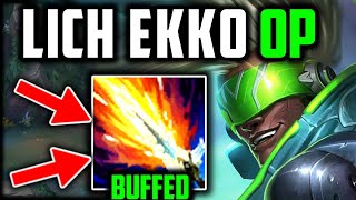 BUFFED LICH BANE EKKO RUSH GIVES CRAZY TEMPO  Ekko Guide Season 13 League of Legends [upl. by Yziar]