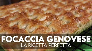 Focaccia genovese la ricetta il metodo e i trucchi per la fügassa perfetta [upl. by Pestana]