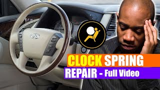 How To Replace A Clock Spring StepByStep Instructions Airbag Steering Wheel  Full Video [upl. by Branscum]