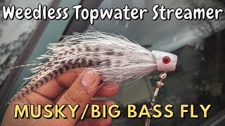 Fly Tying MuskyBig Bass popper Topwater Streamer Ahrex GB Swimbaits [upl. by Kellyn]