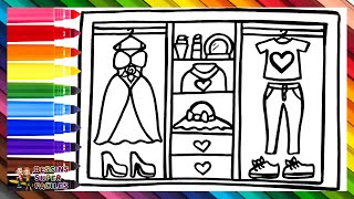 Dessiner et Colorier une Armoire 👗👠💍👒💄👚👖👟🌈 Dessins pour enfants [upl. by Maressa534]