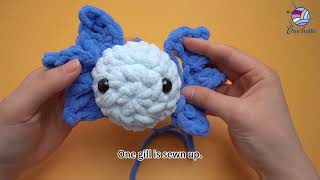 12 Crochet Chenille Yarn Crochet AxolotlsSew up [upl. by Seko802]